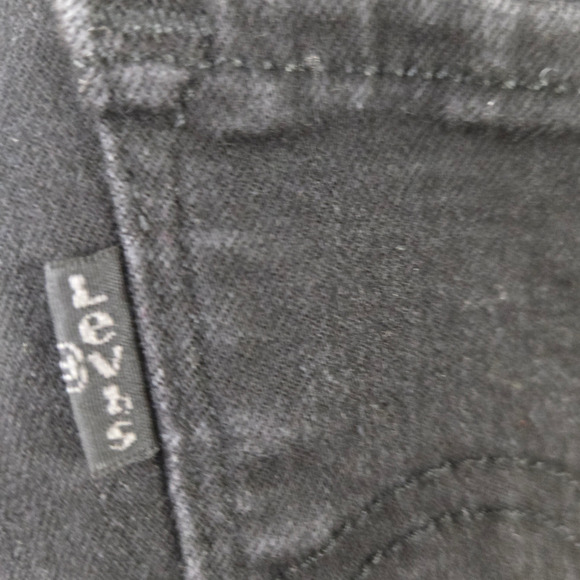 Levi's Black Classic Straight Mid Rise Black Label Straight Leg Jeans Size 18 S - Picture 9 of 10